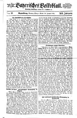 Bayerisches Volksblatt (Regensburger Morgenblatt) Sonntag 29. Januar 1860