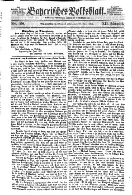 Bayerisches Volksblatt (Regensburger Morgenblatt) Mittwoch 20. Juni 1860