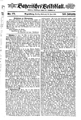 Bayerisches Volksblatt (Regensburger Morgenblatt) Samstag 23. Juni 1860