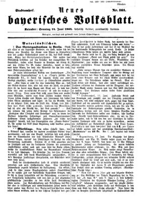 Neues bayerisches Volksblatt Sonntag 14. Juni 1863