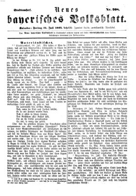 Neues bayerisches Volksblatt Freitag 31. Juli 1863