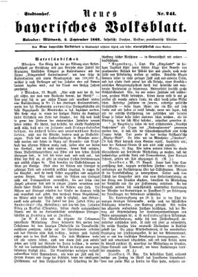 Neues bayerisches Volksblatt Mittwoch 2. September 1863