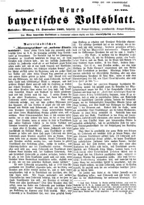 Neues bayerisches Volksblatt Montag 14. September 1863