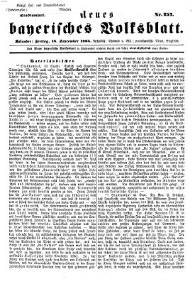 Neues bayerisches Volksblatt Freitag 18. September 1863