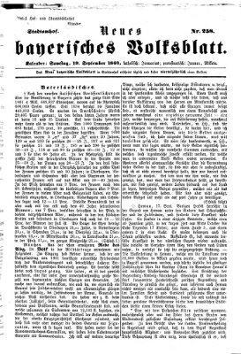 Neues bayerisches Volksblatt Samstag 19. September 1863