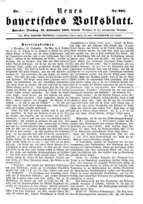 Neues bayerisches Volksblatt Dienstag 22. September 1863