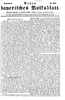 Neues bayerisches Volksblatt Freitag 2. Oktober 1863