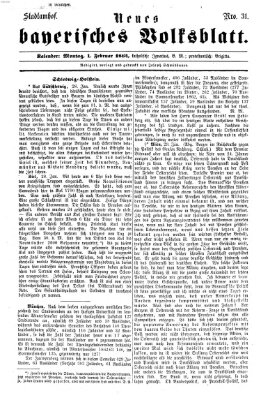 Neues bayerisches Volksblatt Montag 1. Februar 1864