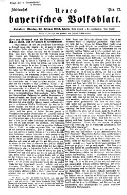 Neues bayerisches Volksblatt Montag 22. Februar 1864
