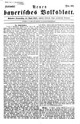 Neues bayerisches Volksblatt Donnerstag 21. April 1864
