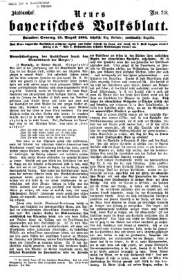 Neues bayerisches Volksblatt Sonntag 28. August 1864