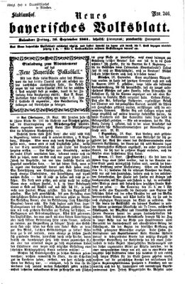Neues bayerisches Volksblatt Freitag 30. September 1864