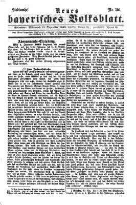Neues bayerisches Volksblatt Mittwoch 21. Dezember 1864