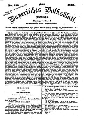 Neues bayerisches Volksblatt Montag 14. August 1865