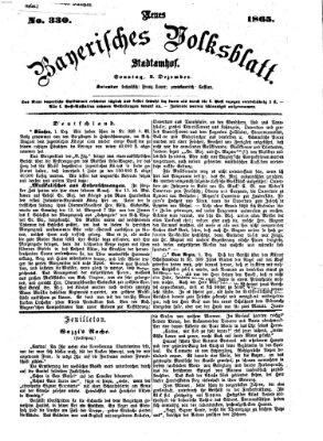 Neues bayerisches Volksblatt Sonntag 3. Dezember 1865