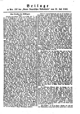 Neues bayerisches Volksblatt Samstag 21. Juli 1866