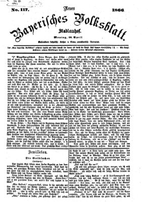 Neues bayerisches Volksblatt Montag 30. April 1866
