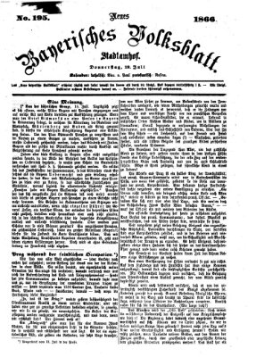 Neues bayerisches Volksblatt Donnerstag 19. Juli 1866
