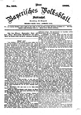 Neues bayerisches Volksblatt Samstag 25. August 1866