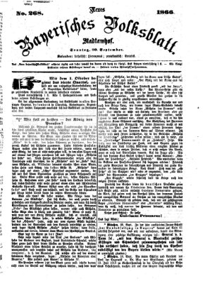 Neues bayerisches Volksblatt Sonntag 30. September 1866
