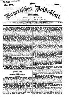 Neues bayerisches Volksblatt Donnerstag 8. November 1866