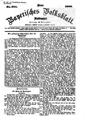 Neues bayerisches Volksblatt Freitag 23. November 1866