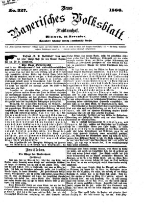 Neues bayerisches Volksblatt Mittwoch 28. November 1866