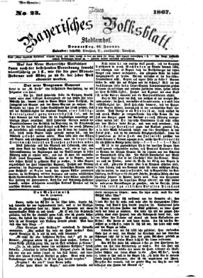 Neues bayerisches Volksblatt Donnerstag 24. Januar 1867