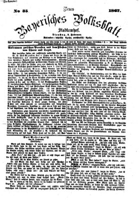 Neues bayerisches Volksblatt Dienstag 5. Februar 1867