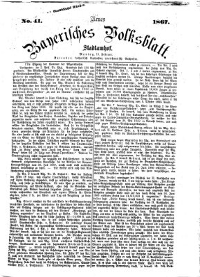 Neues bayerisches Volksblatt Montag 11. Februar 1867