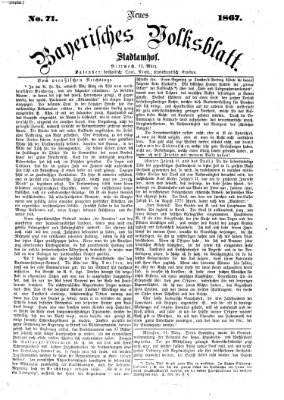 Neues bayerisches Volksblatt Mittwoch 13. März 1867