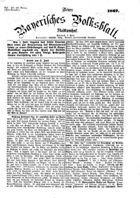 Neues bayerisches Volksblatt Mittwoch 3. Juli 1867
