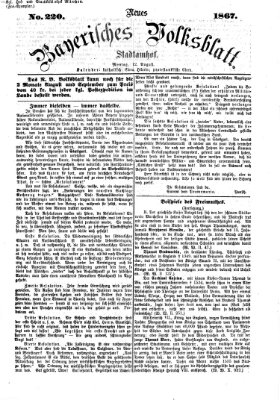Neues bayerisches Volksblatt Montag 12. August 1867