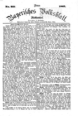 Neues bayerisches Volksblatt Donnerstag 12. September 1867