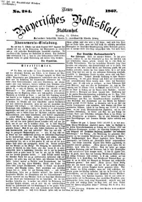 Neues bayerisches Volksblatt Dienstag 15. Oktober 1867