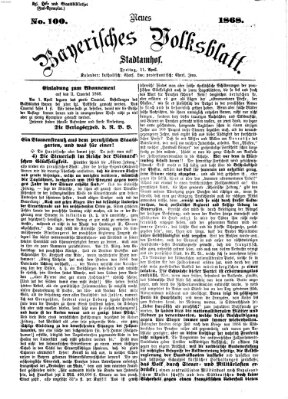 Neues bayerisches Volksblatt Samstag 11. April 1868
