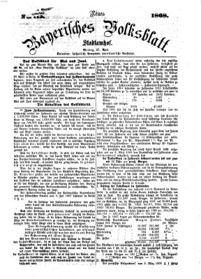 Neues bayerisches Volksblatt Montag 27. April 1868
