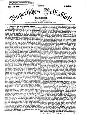 Neues bayerisches Volksblatt Donnerstag 10. Dezember 1868