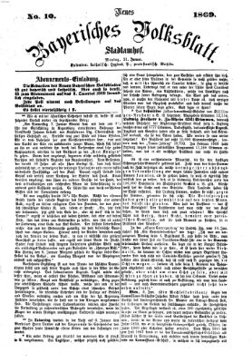 Neues bayerisches Volksblatt Montag 11. Januar 1869