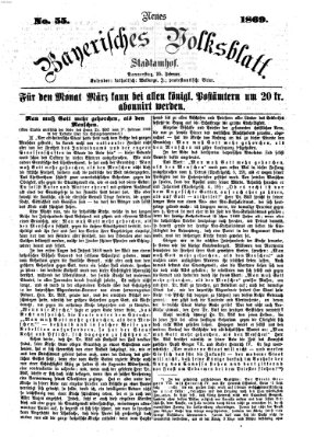 Neues bayerisches Volksblatt Donnerstag 25. Februar 1869
