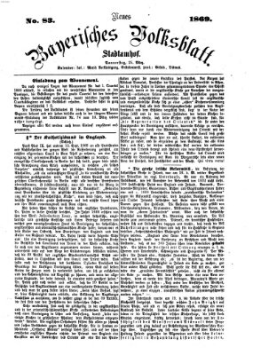 Neues bayerisches Volksblatt Donnerstag 25. März 1869