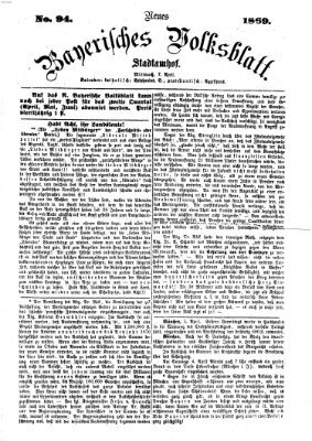 Neues bayerisches Volksblatt Mittwoch 7. April 1869