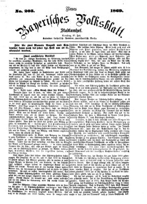 Neues bayerisches Volksblatt Dienstag 27. Juli 1869