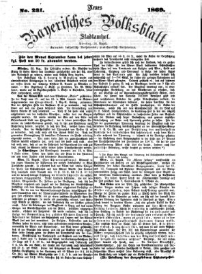Neues bayerisches Volksblatt Dienstag 24. August 1869