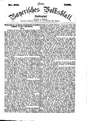 Neues bayerisches Volksblatt Samstag 18. September 1869