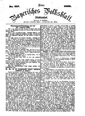 Neues bayerisches Volksblatt Sonntag 19. September 1869
