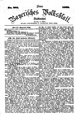 Neues bayerisches Volksblatt Freitag 15. Oktober 1869