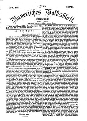 Neues bayerisches Volksblatt Freitag 4. März 1870