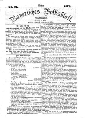 Neues bayerisches Volksblatt Samstag 19. März 1870
