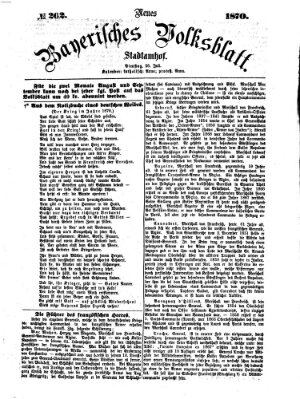 Neues bayerisches Volksblatt Dienstag 26. Juli 1870